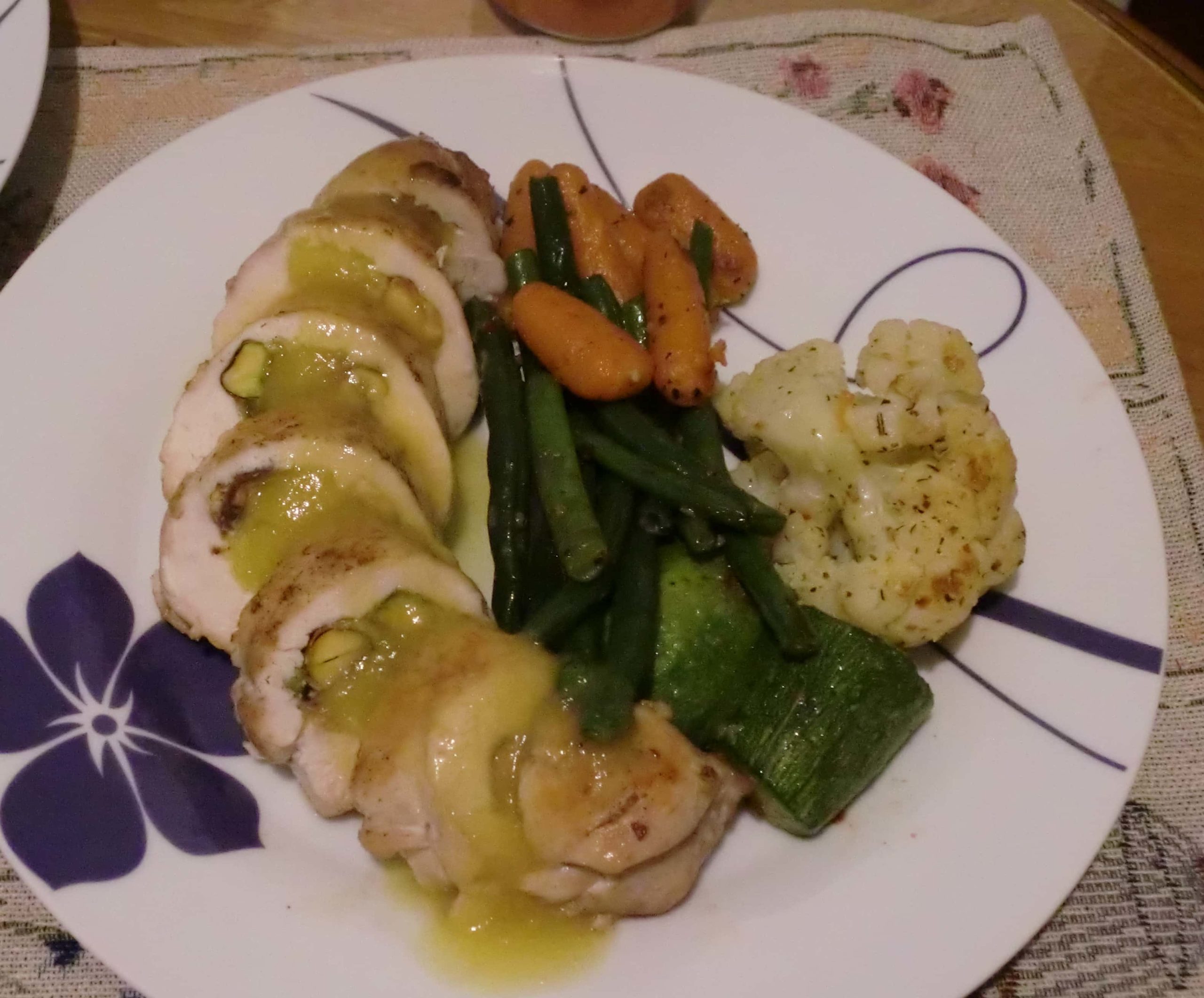 poulet farci a la mangue et pistache