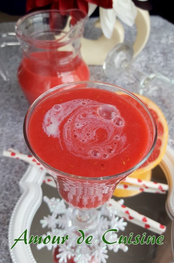 smoothie brule graisse pamplemosse et framboise 1