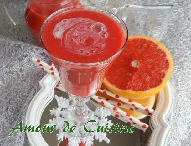 smoothie brule graisses framboises et pamplemousse