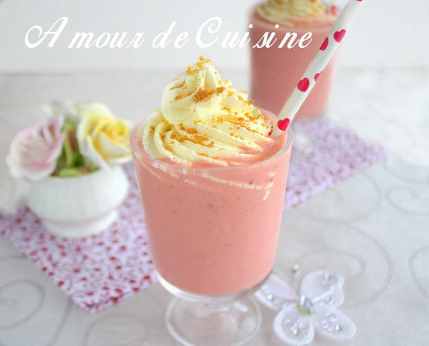 Smoothie cheesecake aux fraises