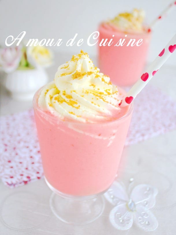 Smoothie cheesecake aux fraises