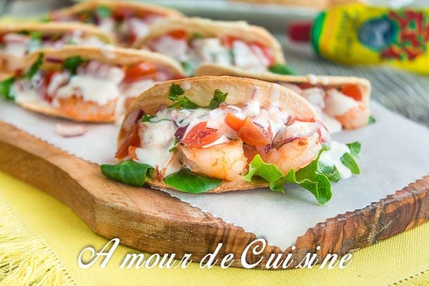 Mini tacos aux crevettes
