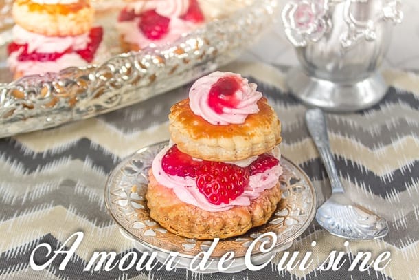 mille-feuilles aux fraises et mascarpone