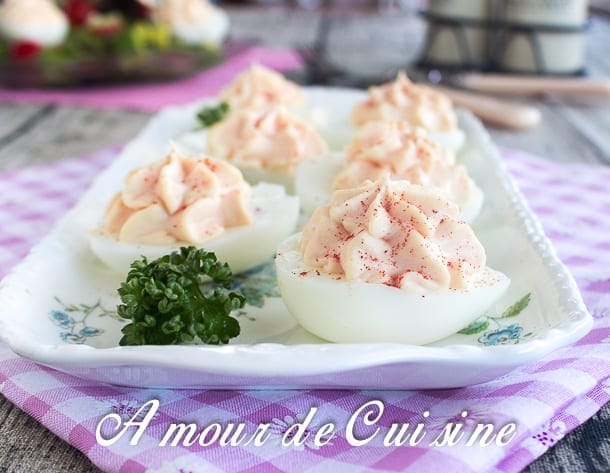 oeufs a la diable a la mousse de surimi