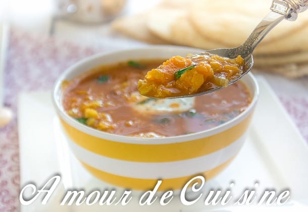 soupe de lentilles corail a la patate douce 