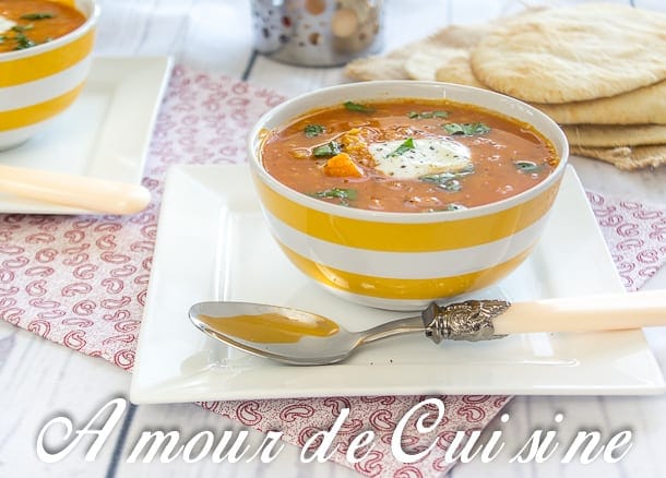 soupe de lentilles corail à la patate douce