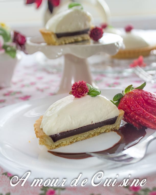 tartelette chocolat et panna cotta a l'eau de fleur d'oranger 2