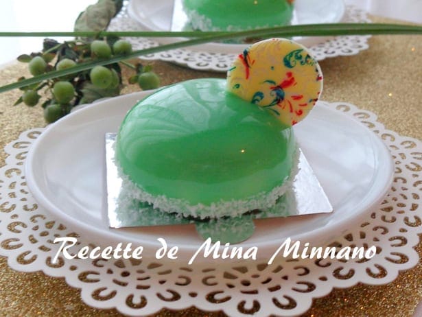 bavarois au kiwi insert gelée de kiwi