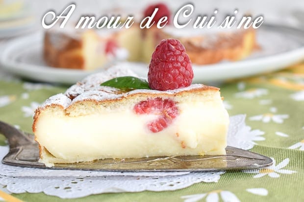 gateau magique aux framboises et citron