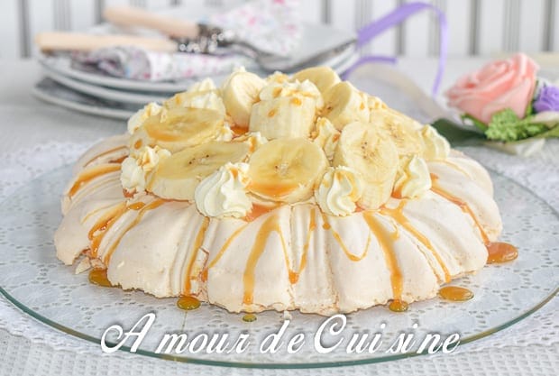 Banoffee pavlova a la banane et caramel