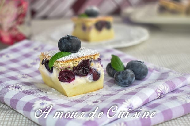 gateau magique aux myrtilles