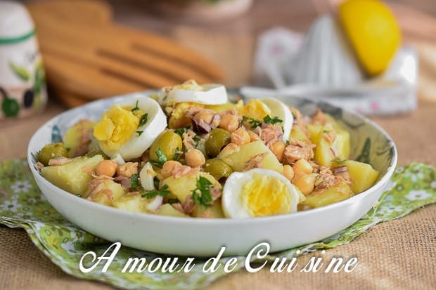 salade portugaise au thon et pois chiche