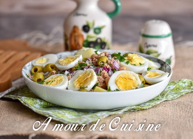 salade portugaise au thon et pois chiche