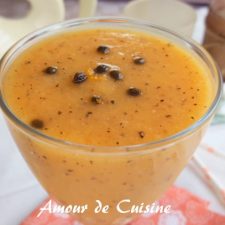 smoothie mangue et fruits de passion