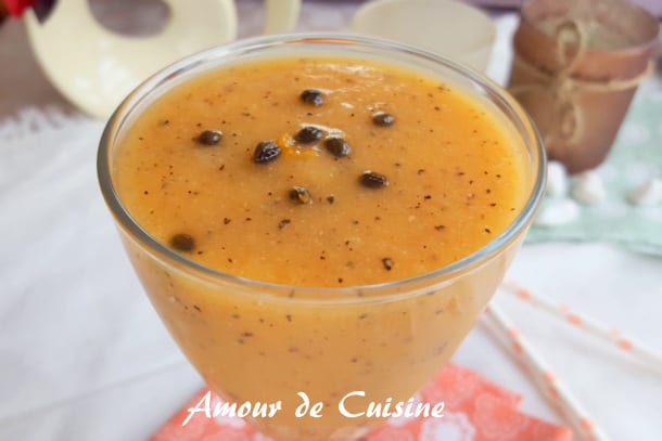 smoothie mangue et fruits de passion