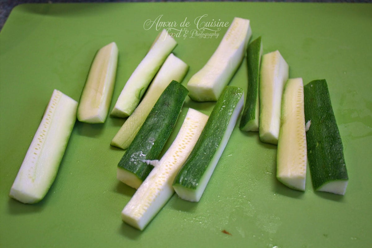 batonnets de courgettes