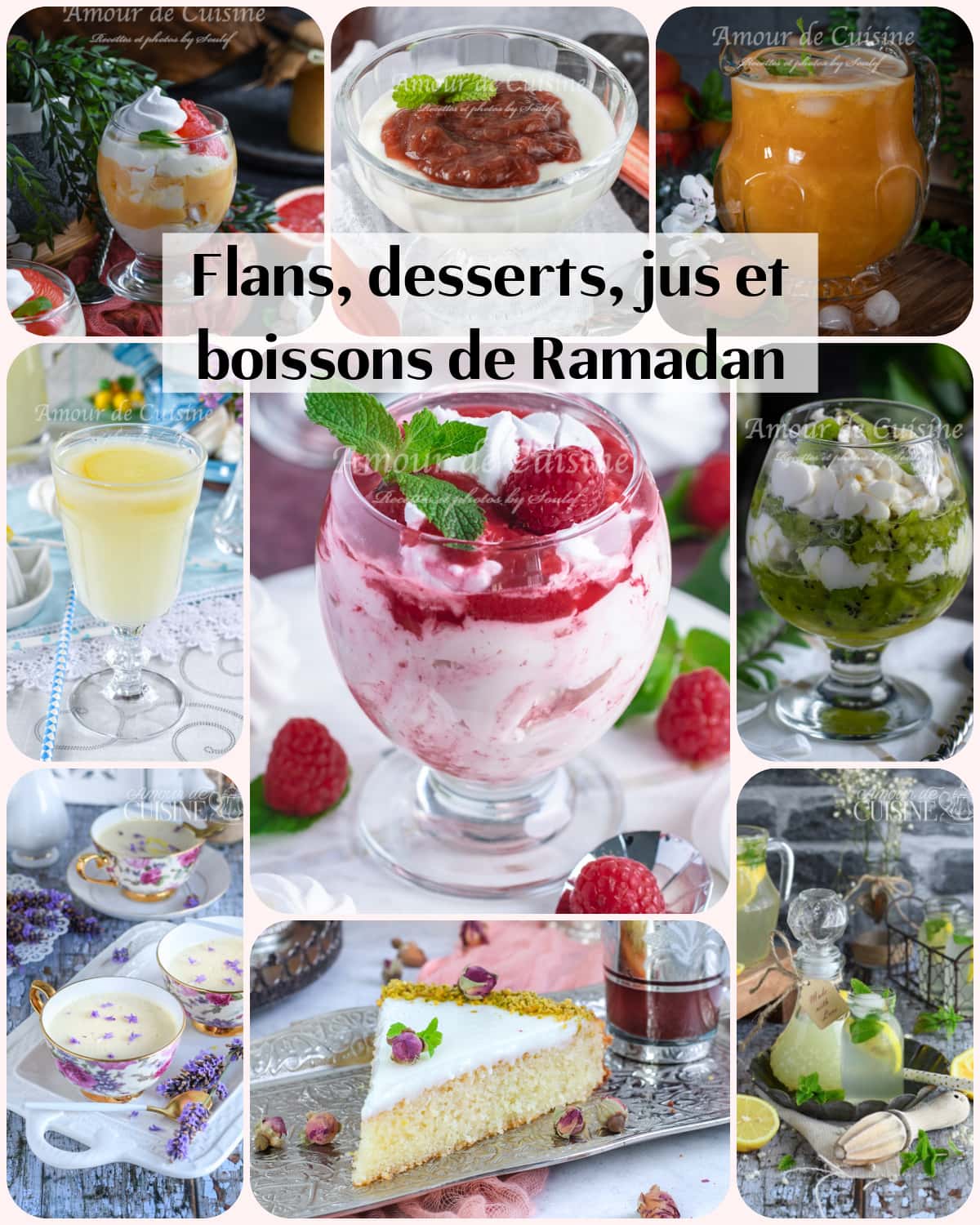flans desserts jus et boisson de Ramadan