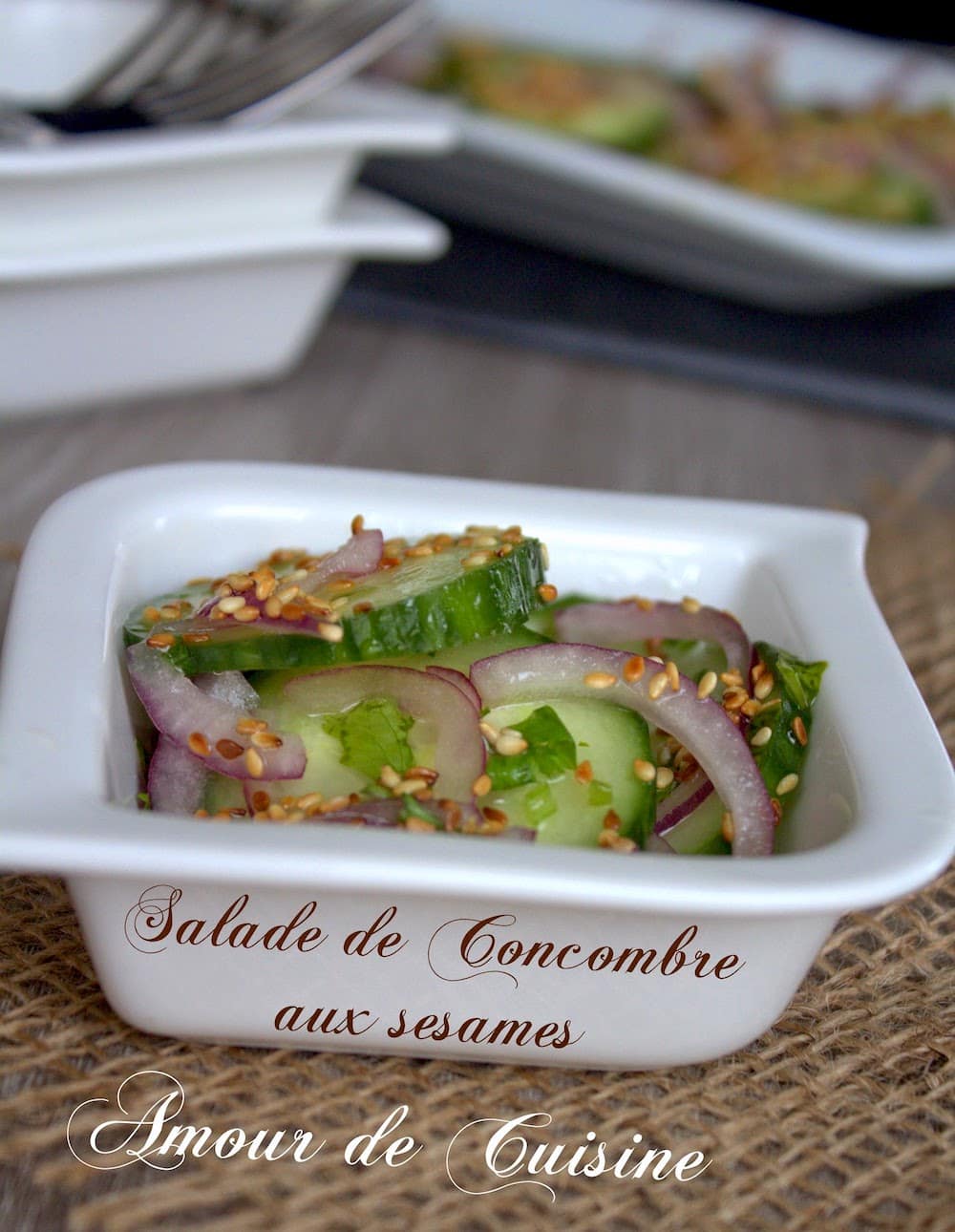Salade asiatique au concombre et sésames