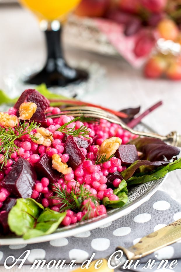 salade de couscous perlé et betterave, menu du ramadan 2019 les salades
