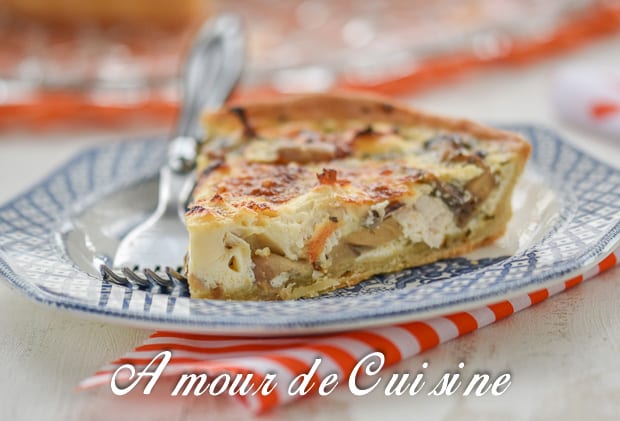 tarte au poulet et champignons 4