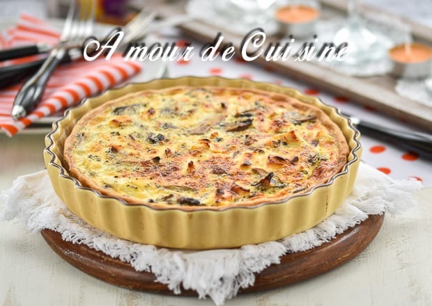 tarte au poulet et champignons