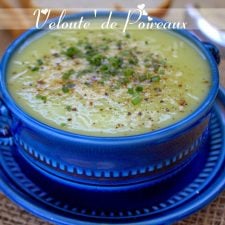 Soupe de poireaux au parmesan