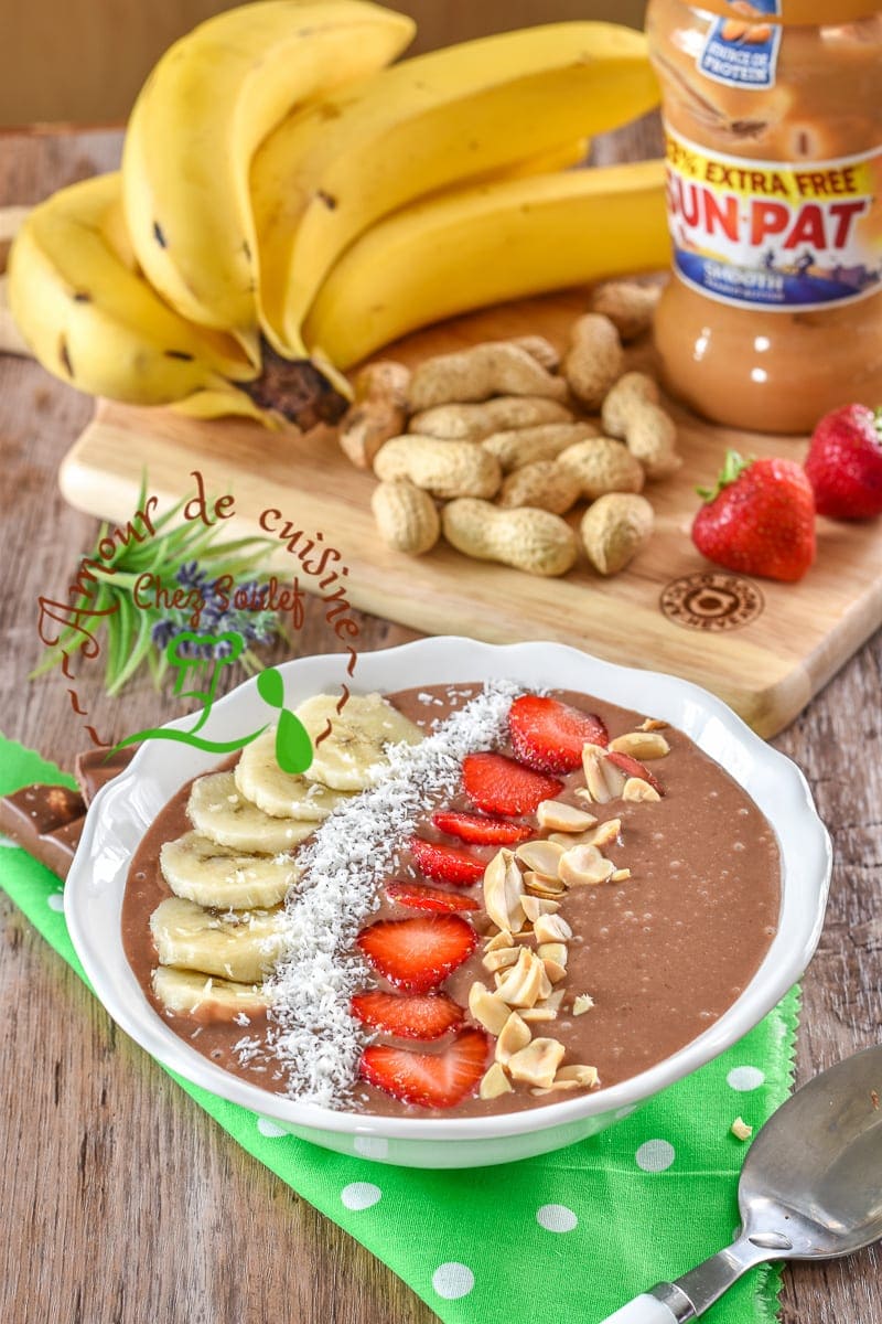 smoothie bowl chocolat et beurre de cacahuetes 2