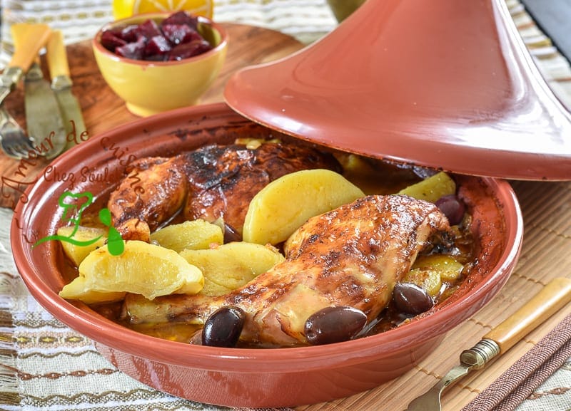 Tajine de poulet et pommes de terre