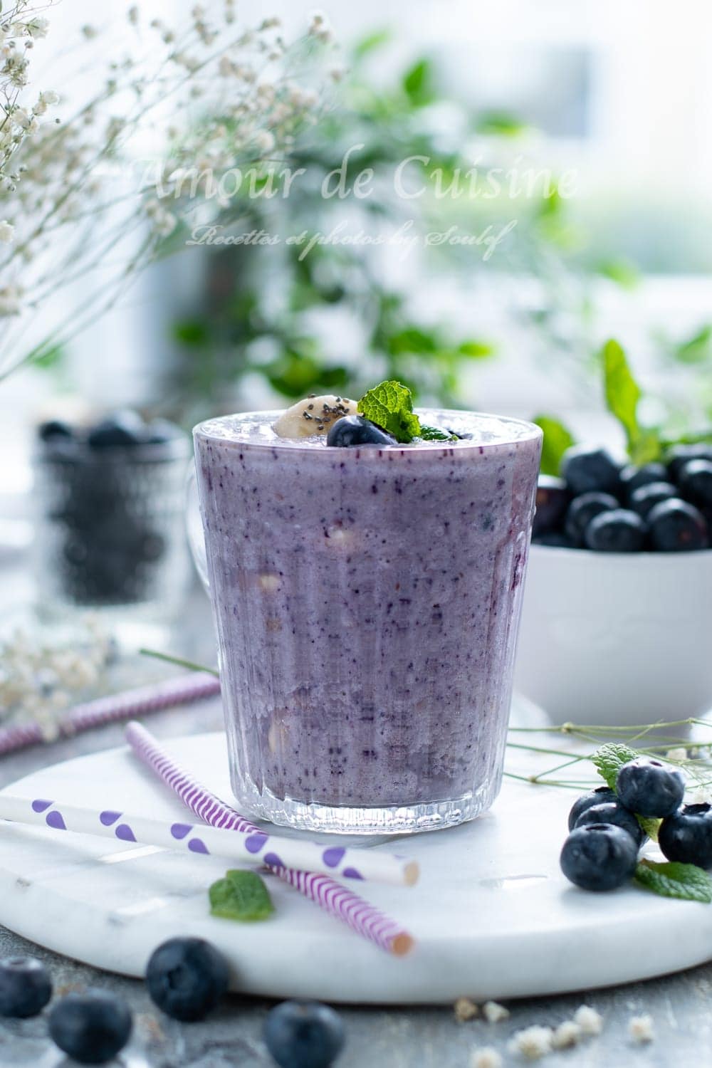 smoothie aux myrtilles