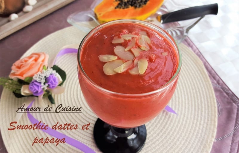 smoothie dattes et papaya