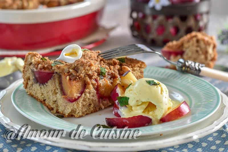 gâteau streusel aux quetsches