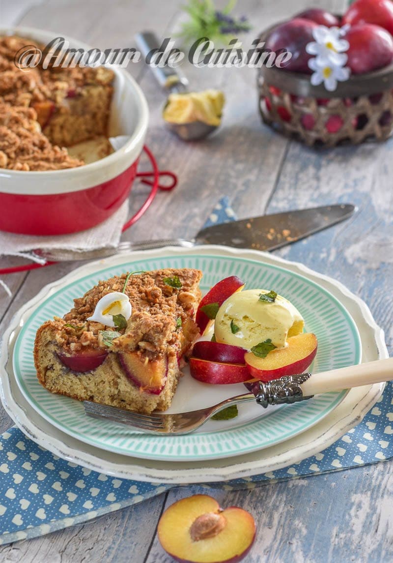 gâteau streusel aux quetsches