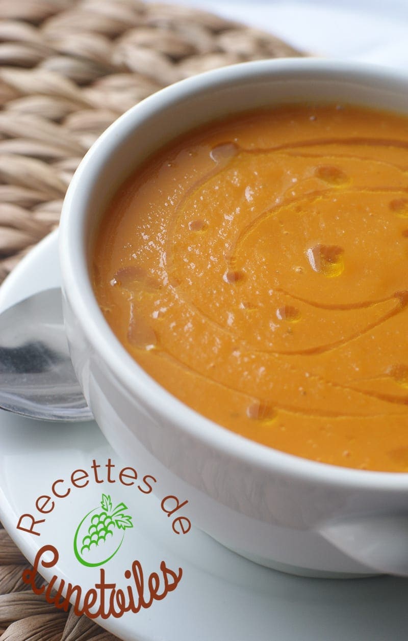 velouté butternut patate douce et carottes