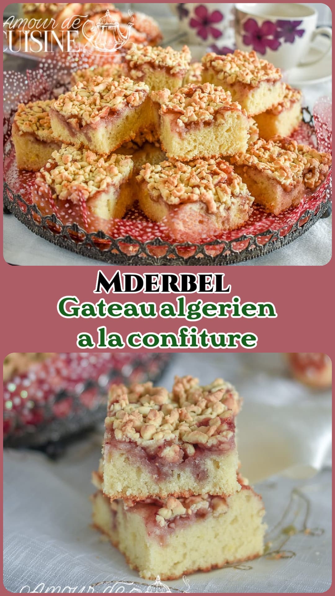 Mderbel, gateau à la confitire facile