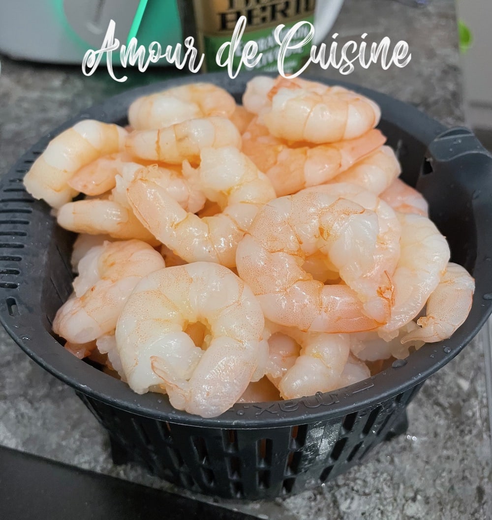 decongeler les crevettes