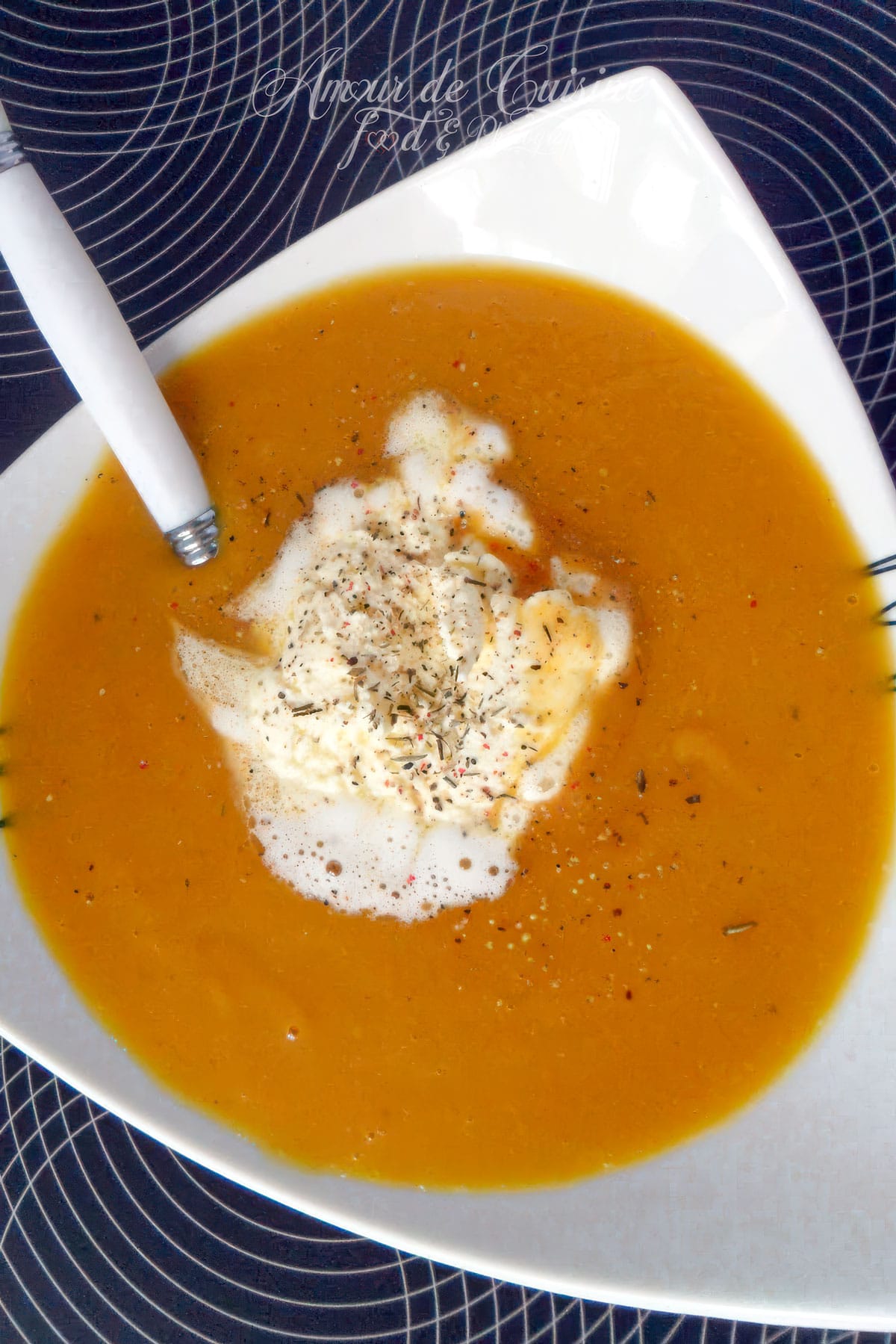 velouté de patate douce et courge butternut