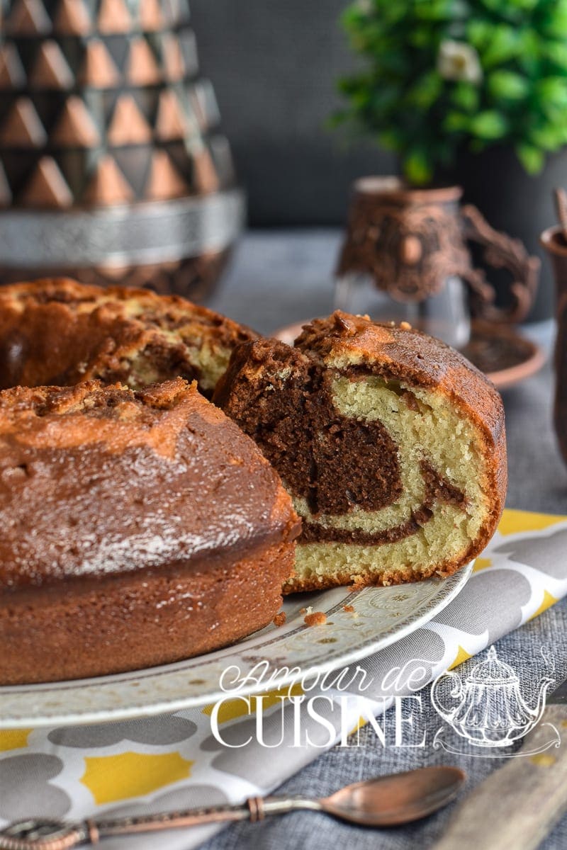 Gateau Marbre Moelleux Au Yaourt Amour De Cuisine