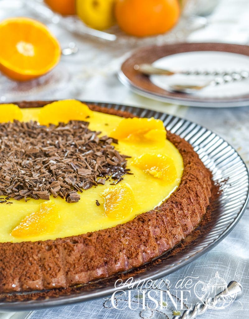 tarte genoise chocolat orange 1