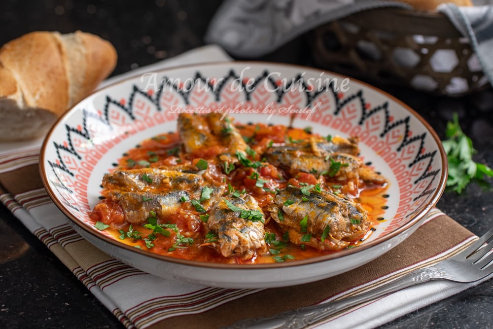 chtitha sardine ou sardines en sauce tomate