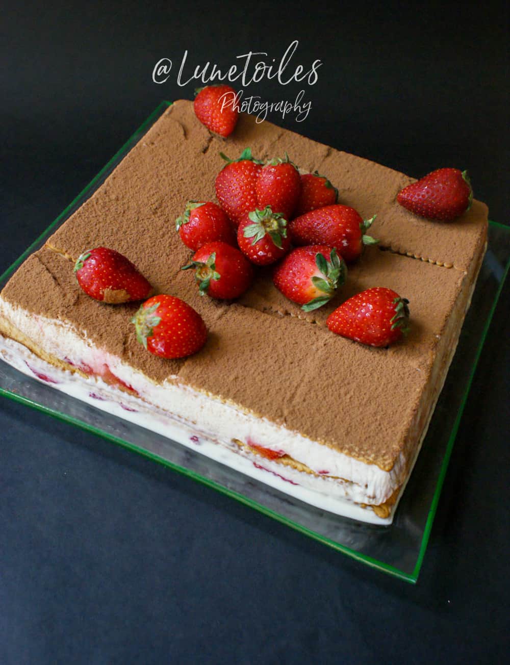 Gateau sans cuisson aux fraises