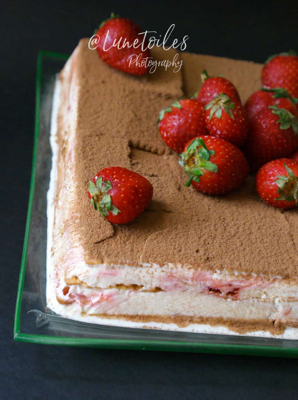 Gateau sans cuisson aux fraises