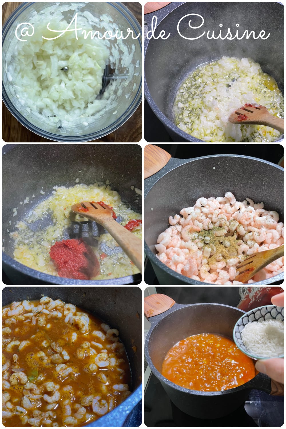 preparation de la soupe de crevettes
