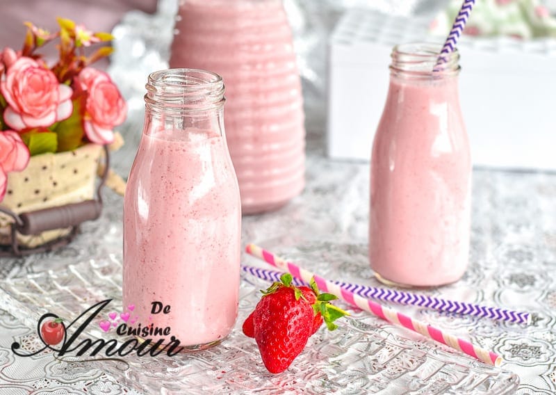 recette de yaourt à boire aux fraises