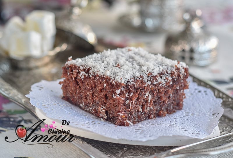 basboussa au chocolat et noix de coco 1