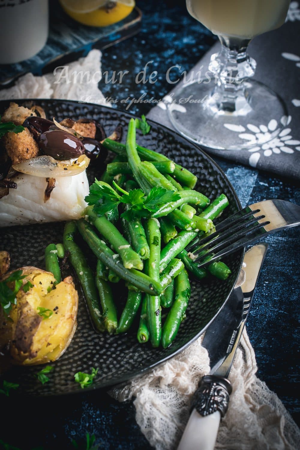 haricots verts sautés à l’ail et persil