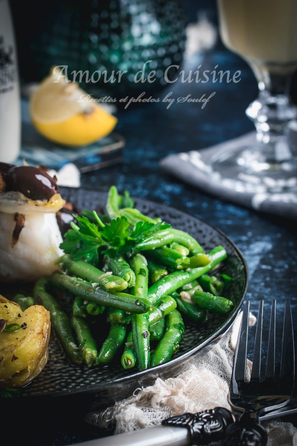 haricots verts sautés à l’ail et persil