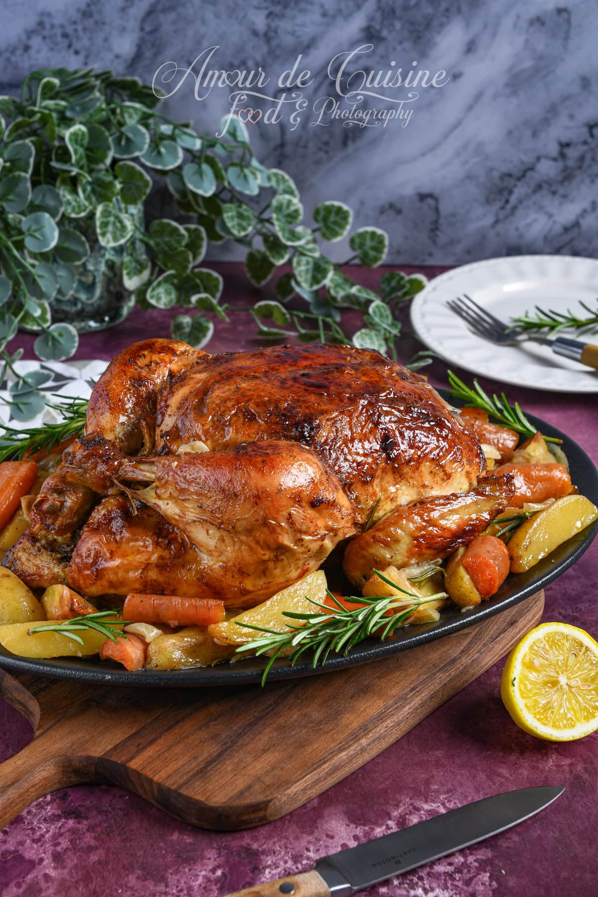 roasted chicken with vegetables