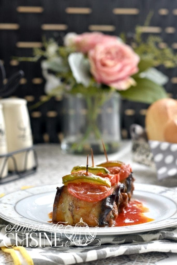 roulés d'aubergines à la viande hachée 2