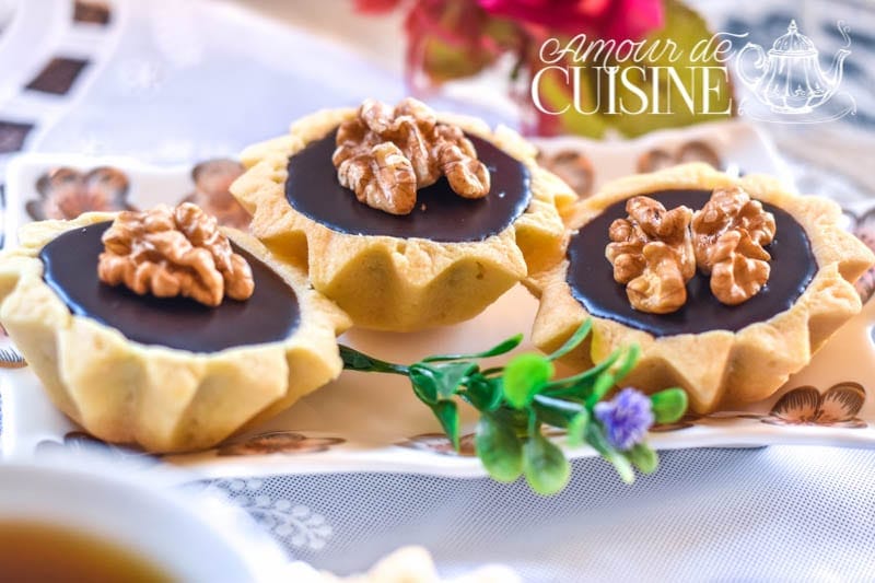 mini tartelettes caramel et chocolat