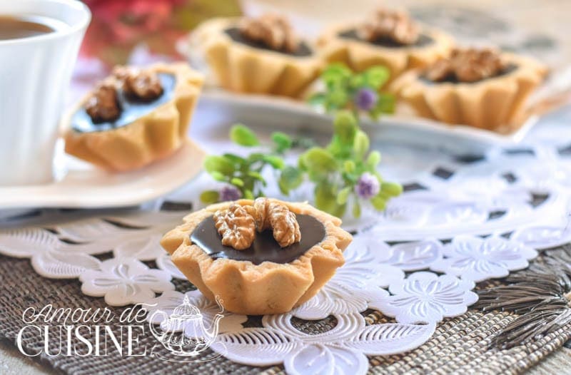 mini tartelettes caramel et chocolat